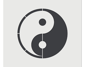 Yin Yang stencil - reusable, robust & flexible, custom sizes possible