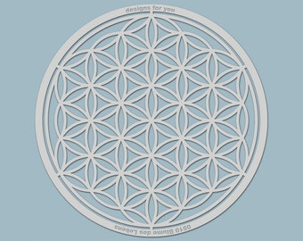 Stencil - Flower of Life (silhouette) // Flower of Life, for walls, textile design, canvas, decorations, fabric, wood