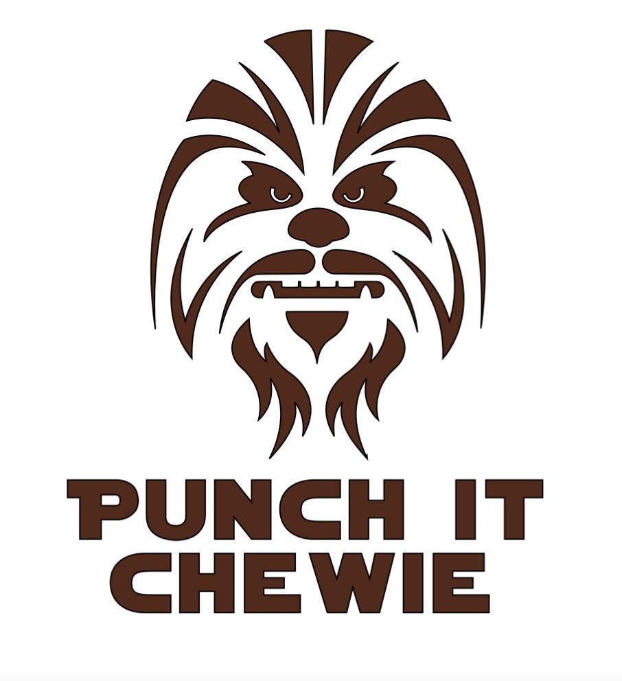 Chewbacca Decal Punch It Chewie Decal Car Decal Etsy