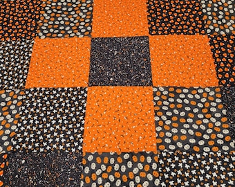 Halloween Patchwork Throw Blanket