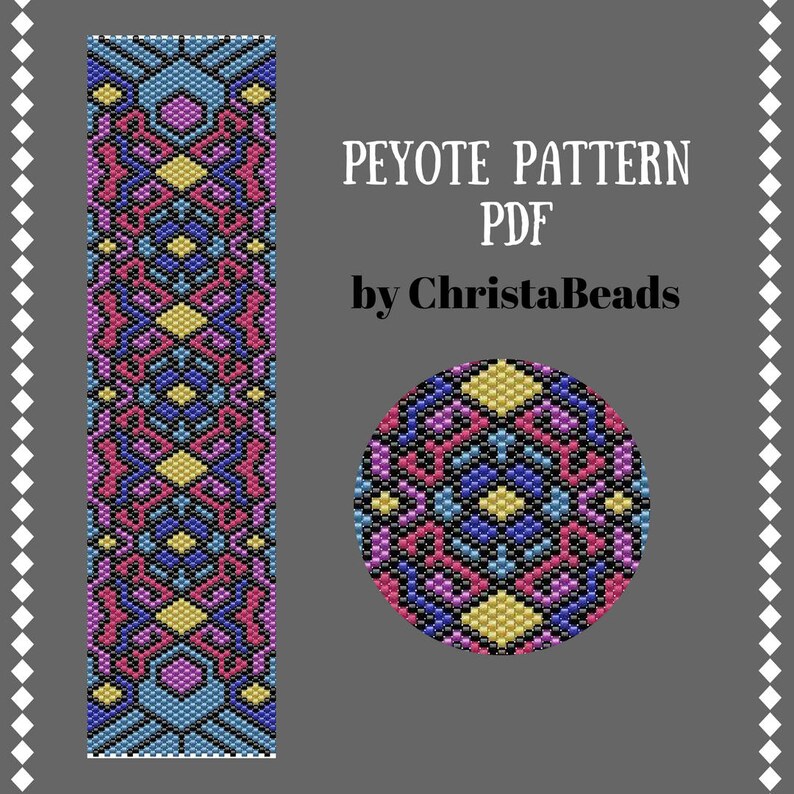 Peyote Stitch Bracelet Pattern Seed Bead Bracelet DIY Beadwork Etsy