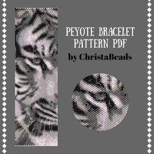 Peyote bead pattern Tiger Peyote pattern for bracelet Beading bracelet patterns Peyote Stitch Peyote even Pattern PDF Beadwork patterns
