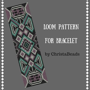 Peyote-armbandpatroon weefgetouwpatroon Zaadkralenpatroon Kralentutorials Peyote-patronen Sieradenpatroon geometrie manchetpatroon weefgetouwsteek