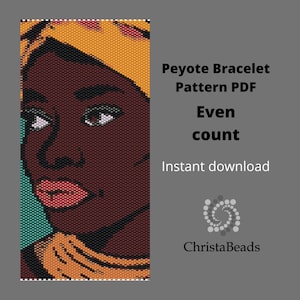 Peyote bracelet Africa pattern, Maxi Bracelet peyote tapestry Peyote cuff beaded bracelet pattern - Instant download PDF pattern