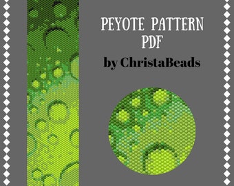 Beading pattern for bracelet Peyote Stitch Peyote Bracelet Pattern abstraction #2 Pattern Miyuki Delica Size 11 Cuff pattern ChristaBeads