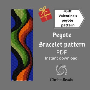 New peyote pattern, peyote stitch, peyote bracelet, peyote tutorial, bracelet peyote pattern, cuff peyote, cuff bracelet, miyuki pattern.