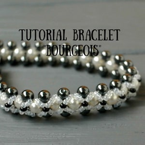 Beaded Bracelet Tutorial: &#39;Bourgeois&#39; DIY Jewelry Pattern (PDF)