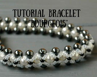 TUTORIAL Bracelet Jewelry tutorial Bracelet pattern PDF jewelry pattern DIY tutorial beaded bracelet Beading Patterns Beading Tutorials