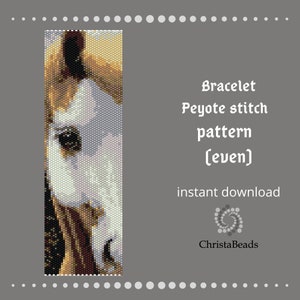 Peyoted beaded bracelet pattern - Even count peyote stitch pattern Horse