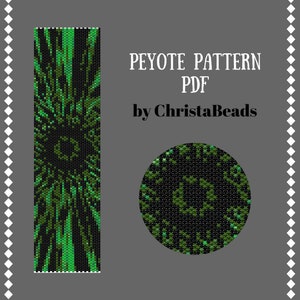 Peyote Bracelet Pattern Abstract Peyote Bead Pattern Seed bead pattern Beading patterns PDF Beadwork pattern Cuff bracelet Peyote Stitch