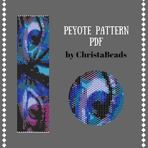 Peyote Bracelet Pattern Seed bead pattern Beadwork pattern PDF Peyote Stitch Abstract Peyote Bead Pattern Beading patterns PDF Bracelet Cuff