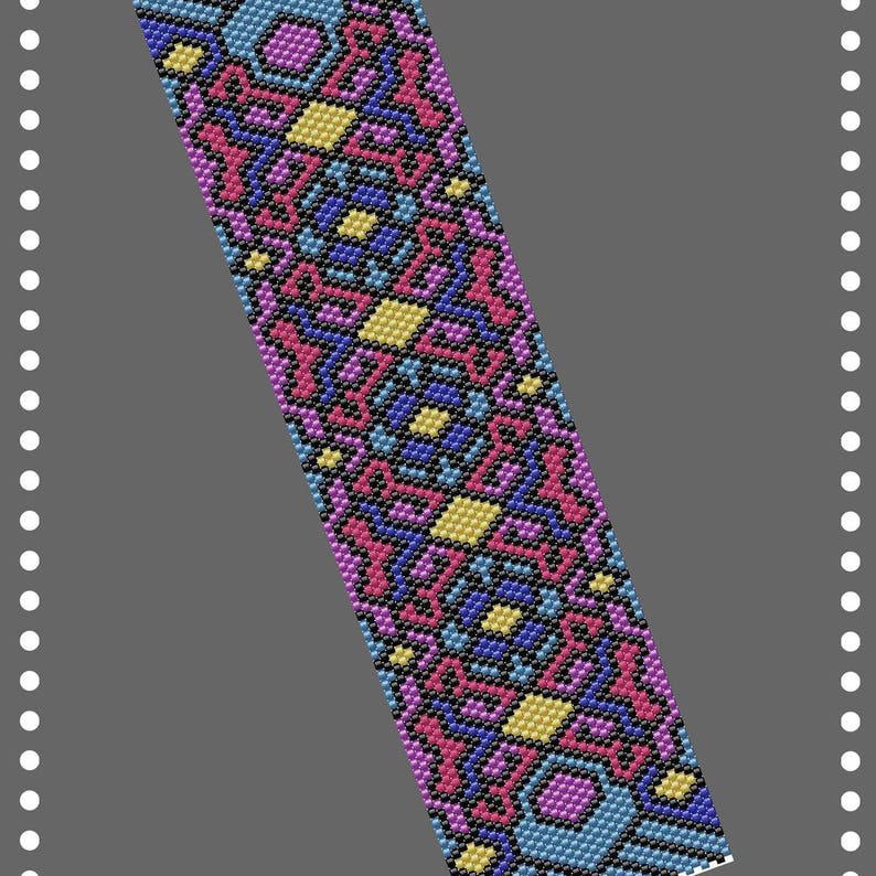 Peyote Stitch Bracelet Pattern Seed Bead Bracelet DIY Beadwork Etsy