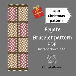 Peyote bracelet pattern - even count - for Miyuki Delica beads - Instant download