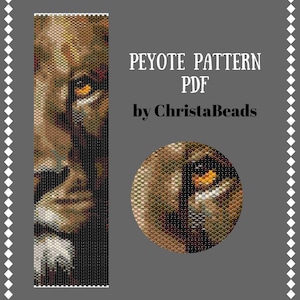 Lion Peyote Muster für Armband Peyote Armband Muster Peyote Stitch Perlenarmband Tiere Perlenmuster Muster Armband Perlenmuster
