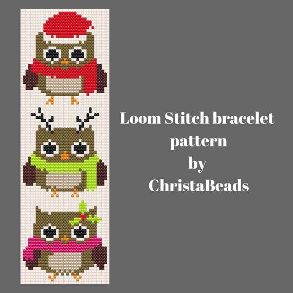 Owl with Scarf and Santa Hat Earrings Owl with Scarf and Santa Hat Earrings