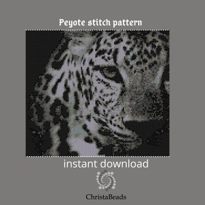 Animal Peyote Stitch pattern for beading Large peyote bead pattern Beadwork DIY PDF