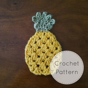 Ananas-Untersetzer Häkelanleitung | Sommer Untersetzer Muster | Spaß Housewarming Geschenk | DIY Wohndekor | PDF zum Ananasuntersetzer