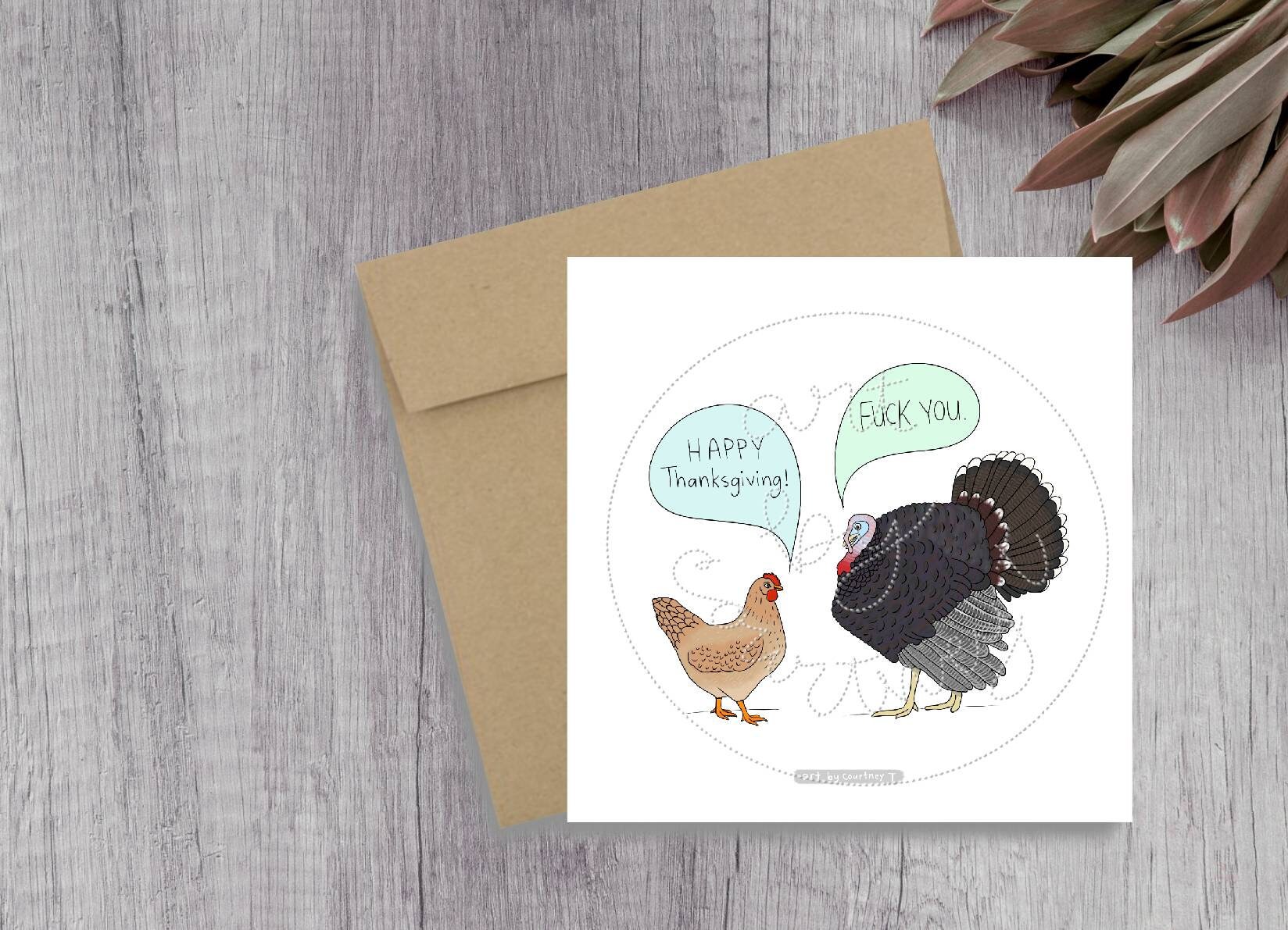 Digital Download Printable Thanksgiving Card Funny - Etsy
