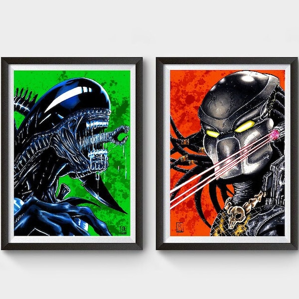 The Alien Vs Predator Poster - Etsy
