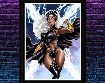 X-Men Storm - A4 - A3-poster - kunst van Sam Rogers - muurdecoratie stripkunst