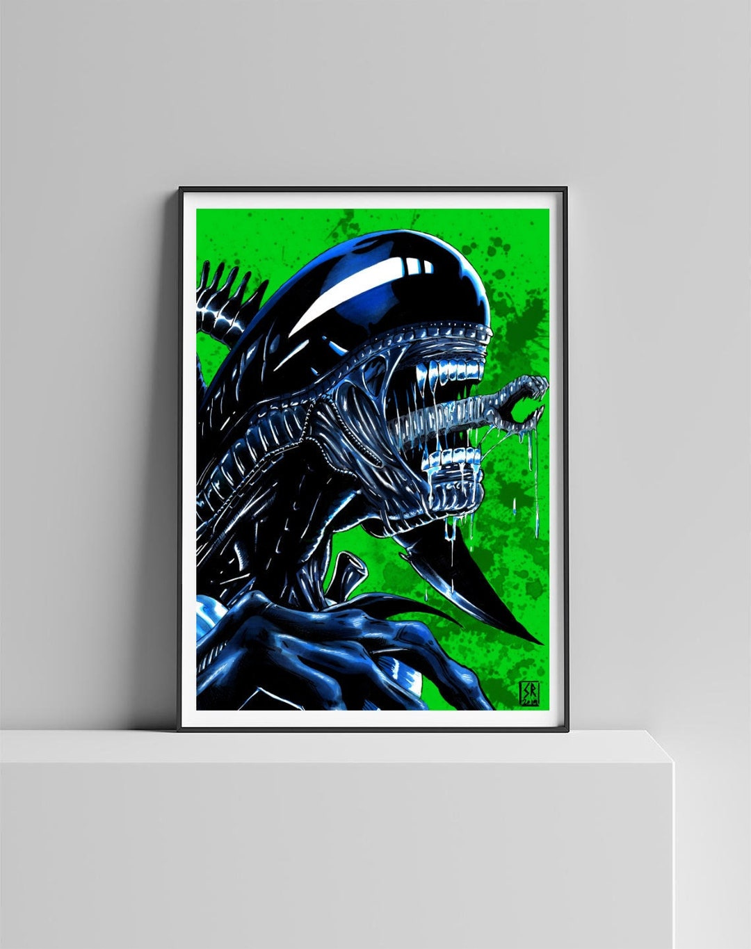 ALIEN Xenomorph A4 Movie Poster 8.5 X 11 Art by Sam Rogers Classic 80's ...