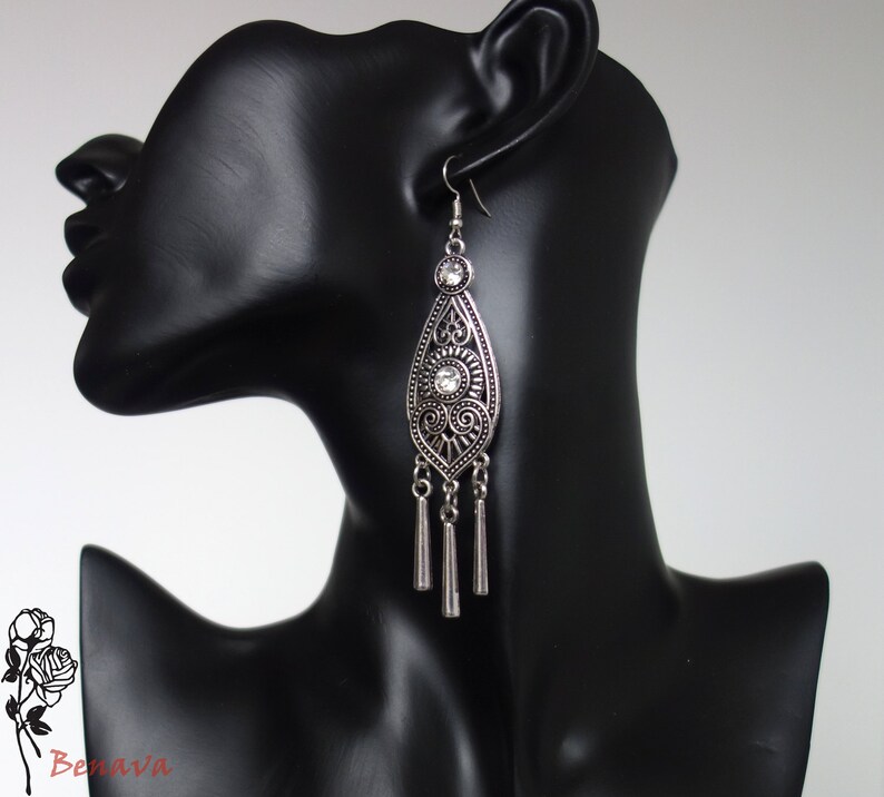 Ohrringe Chandelier Tribal Silber Retro Vintage Etsy