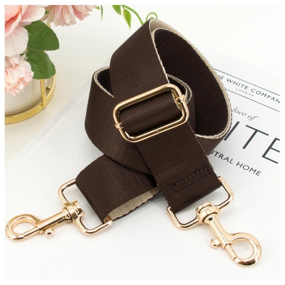 BENAVA Shoulder Strap for Bags Brown Adjustable With Carabiner