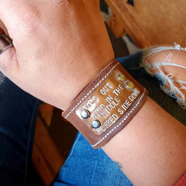 Branding Pen Leather Cuff | Western Bracelet