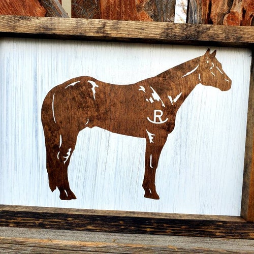 Custom Horse Brand Wall Decor Branded Horse Ranch Decor Etsy