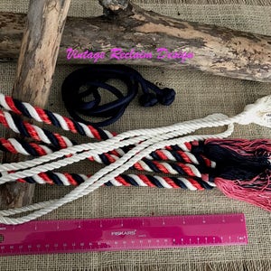 Wholesale Lot—3 vintage belts: Silky fabric and Braided with tassels