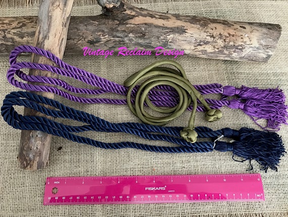 Wholesale Lot—3 vintage belts: Silky fabric and B… - image 1