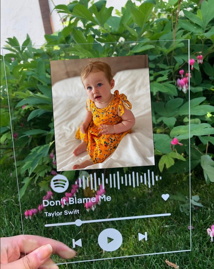 Personalised A4 Spotify Glass Frame Custom Photo Picture Etsy