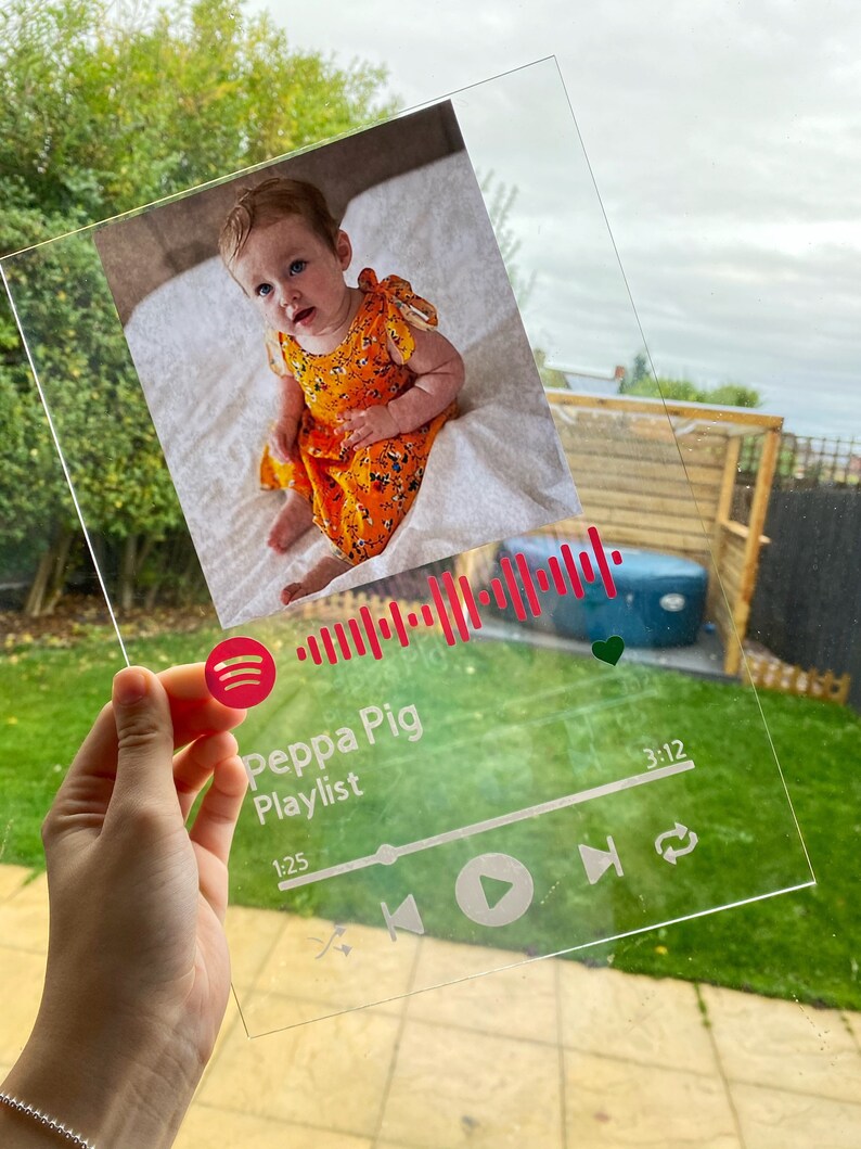 Personalised A4 Spotify Glass Frame Custom Photo Picture Etsy