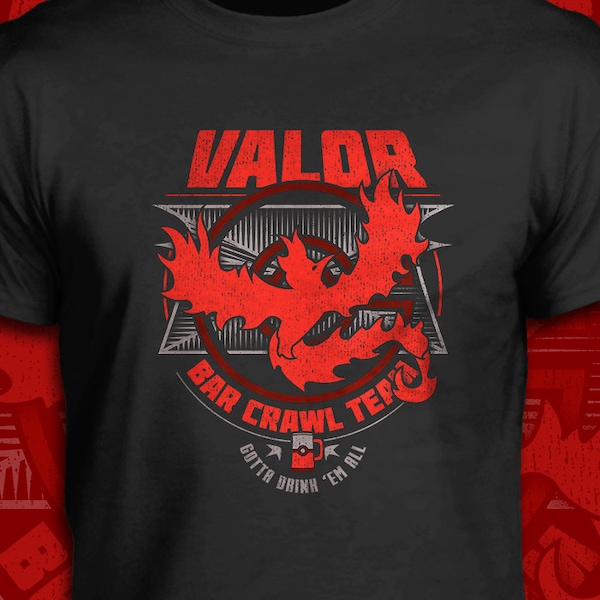 Valor Bar Crawl Team - Pokemon T-Shirt - Men's / Unisex & Women's Fit