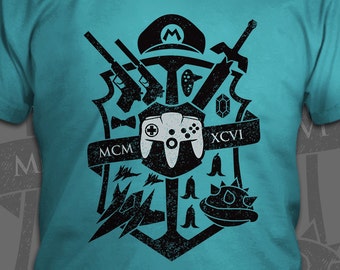 House 64 Crest - Nintedo 64 T-Shirt - Men's / Unisex & Women's Fit