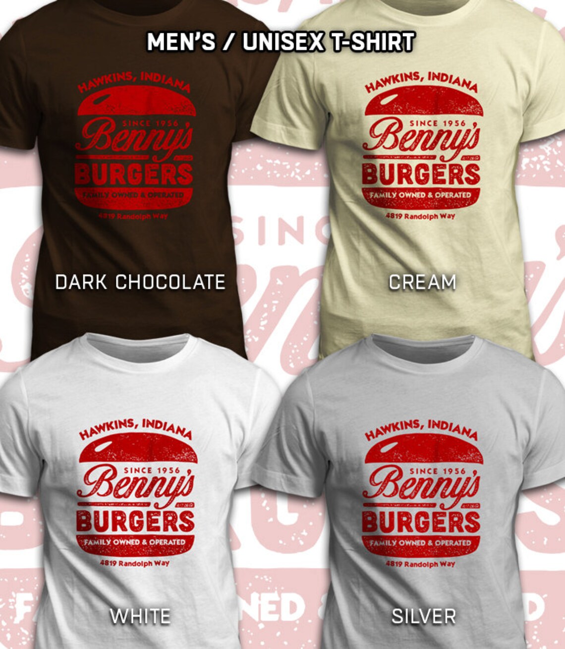 Benny's Burgers T-Shirt Men's / Unisex &amp; | Etsy