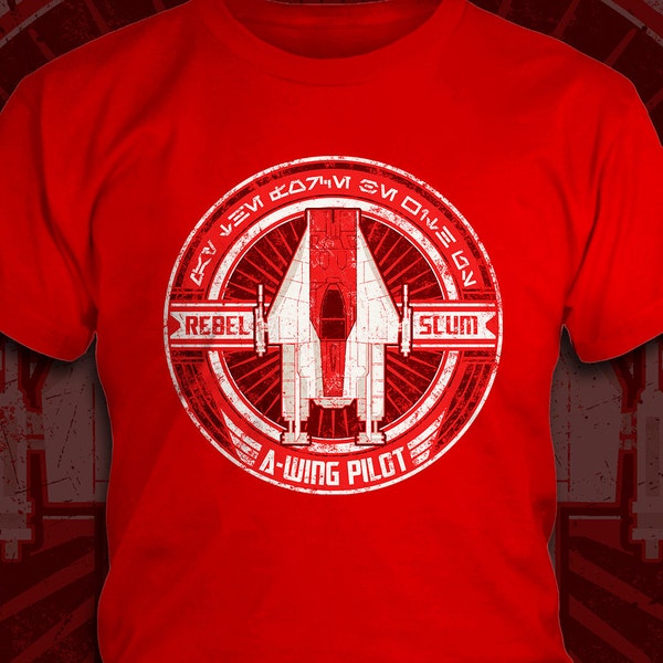 Rebel Scum: Piloto de Ala-A - Camiseta de Star Wars - Talla para hombre, unisex y mujer