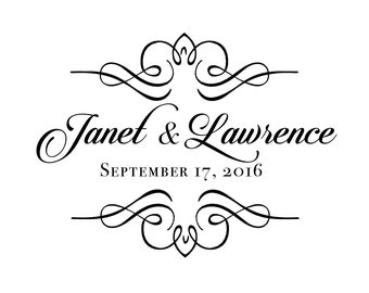 Bride and groom logo | Etsy