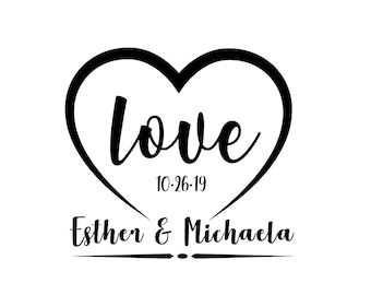 Custom Names Bride and Groom Wedding Logo Gobo Light Projection, Logo, or Sign Design