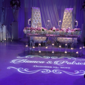 Custom Names Bride and Groom Wedding Logo Gobo Light Projection, Logo, or Sign Design