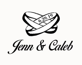 Custom Names Bride and Groom Wedding Logo Gobo Light Projection, Logo, or Sign Design