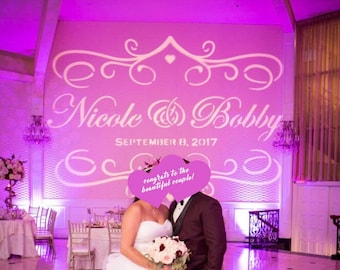 Custom Bride and Groom Wedding Logo Name Design for Signs or Gobo File