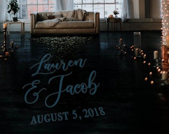 Custom Names Bride and Groom Wedding Logo Gobo Light Projection, Logo, or Sign Design