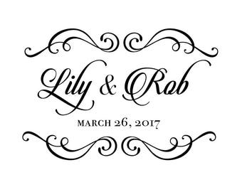 Bride and groom logo | Etsy