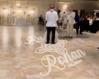 Custom Names Bride and Groom Wedding Logo Gobo Light Projection, Logo, or Sign Design