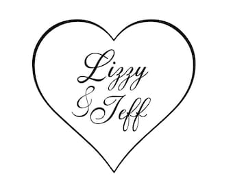 Custom Names Bride and Groom Wedding Logo Gobo Light Projection, Logo, or Sign Design