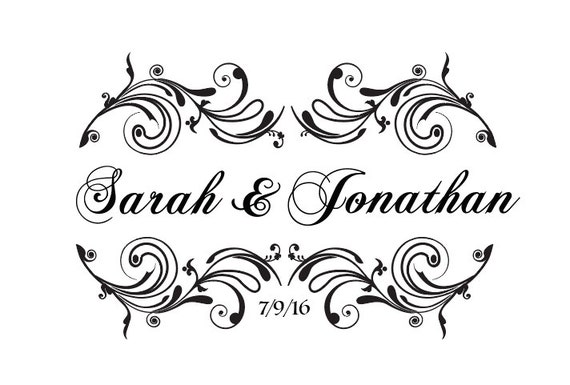 bride and groom name design