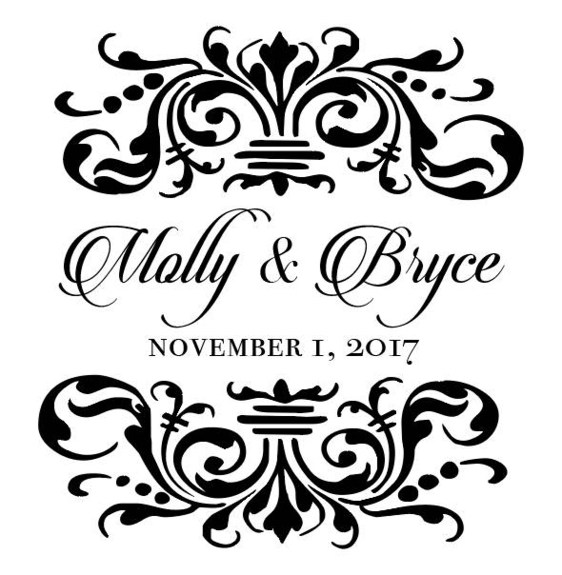 Custom Names Bride and Groom Wedding Logo Gobo Light Etsy