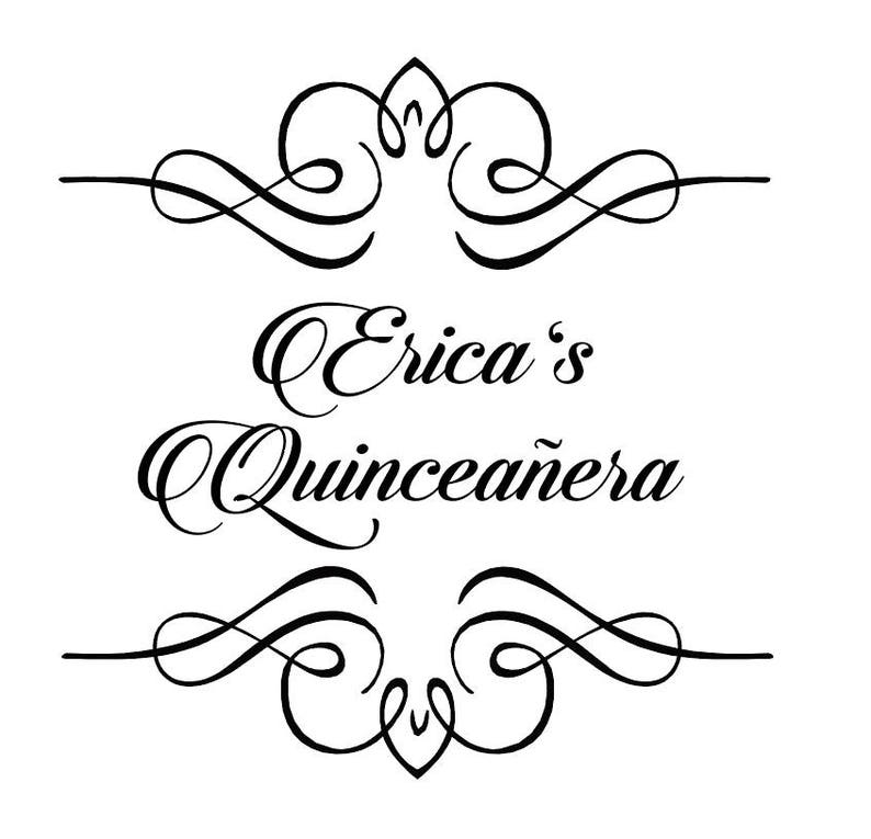 Custom Names Quinceanera Bat Mitzvah Bar Mitzvah Logo Gobo Light Projection, Logo, or Sign Design image 1