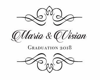 Custom Wedding Logo Gobo Design, Bride & Groom Names or Birthday Design (Digital File)